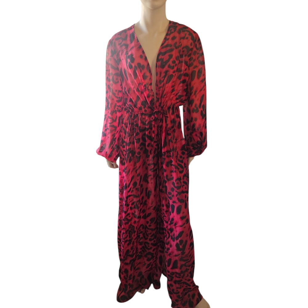 Red Leopard Duster - Picture 2 of 6